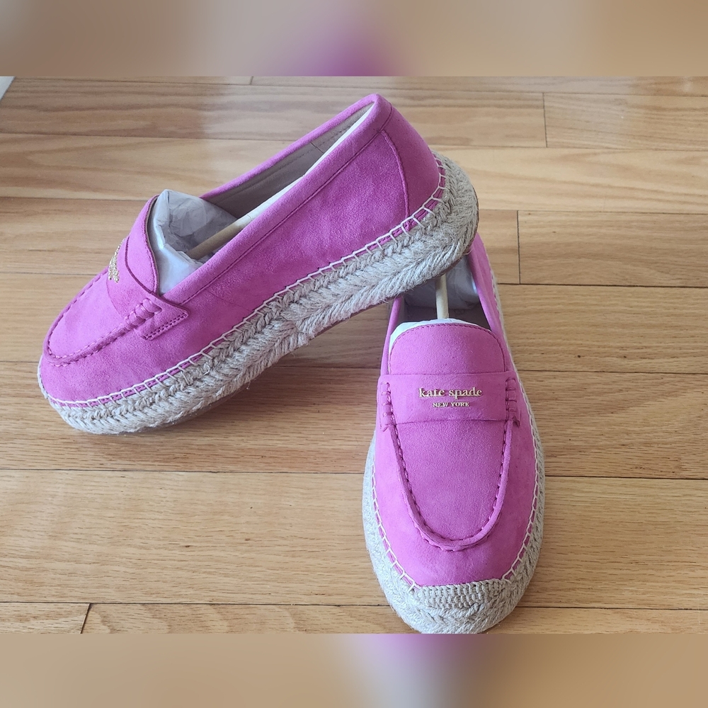 Kate Spade Pink Espadrille Loafers size 10 - Picture 2 of 6
